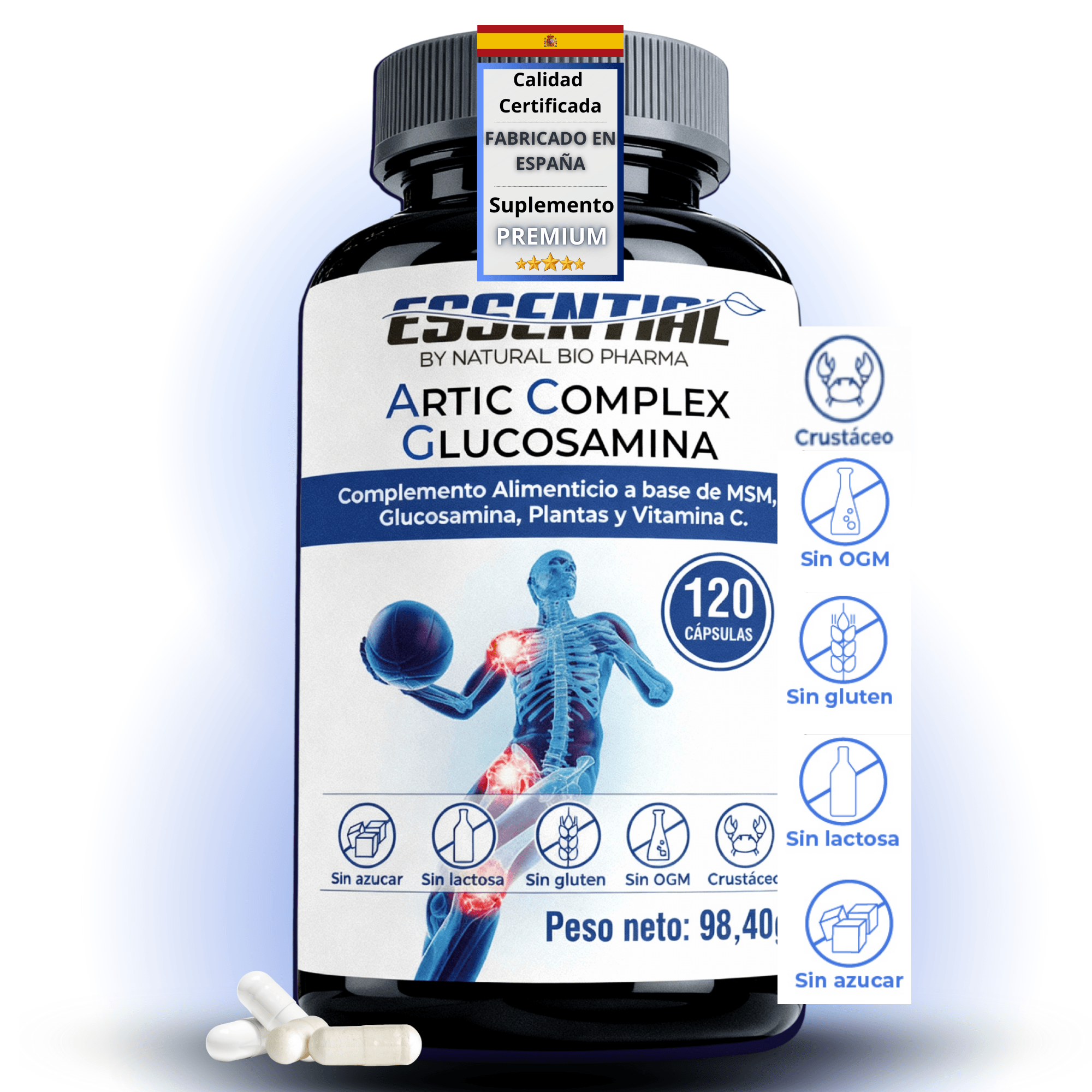 Artic Complex: Glucosamina + MSM + Cúrcuma