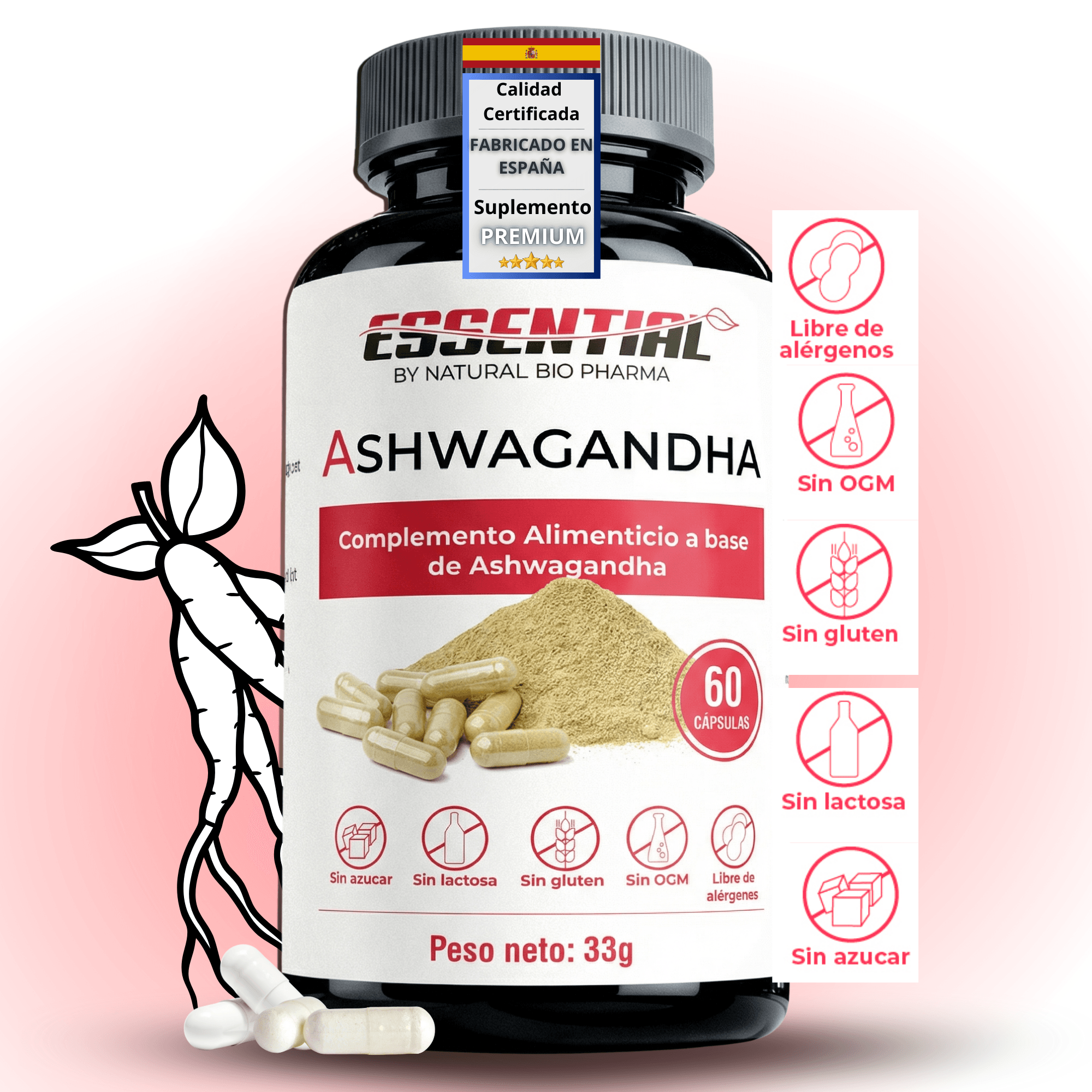 Ashwagandha (adaptógeno anti-estrés)